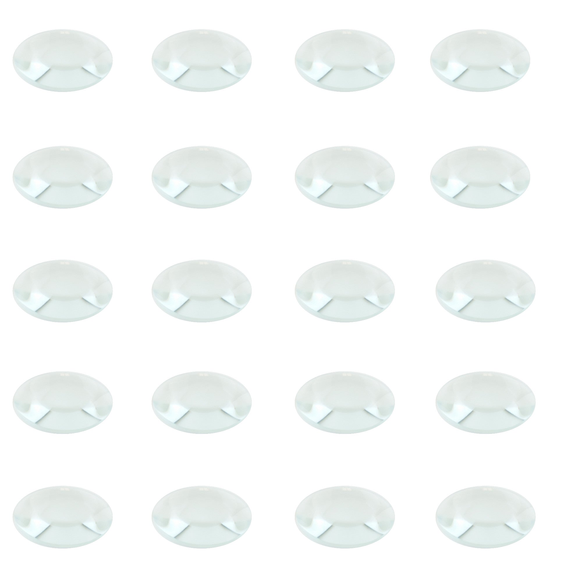 Lens Double-Convex Glass 38mm Diameter, 5cm Focal Length. Pack of 20