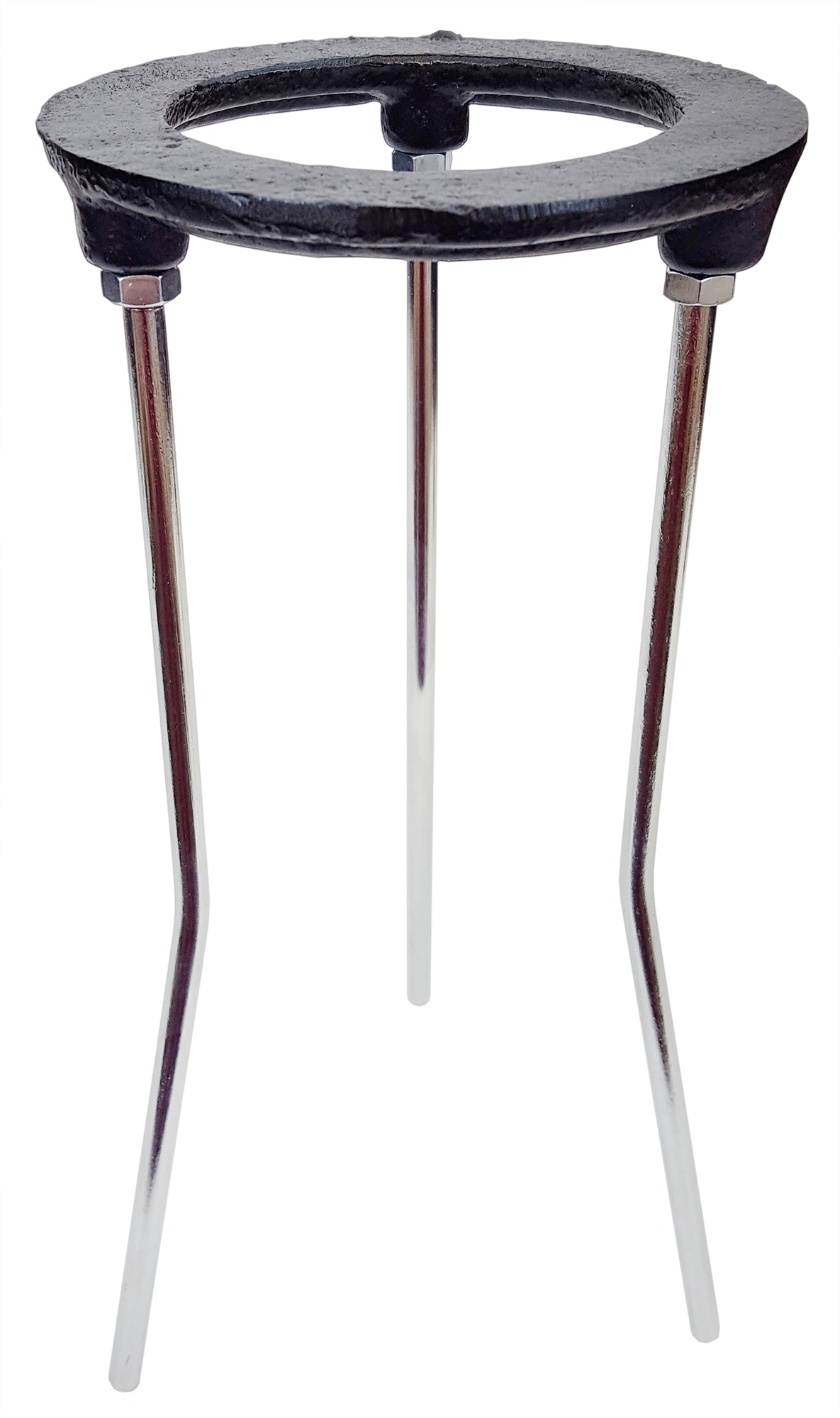 Burner Tripod 4-inch diameter base and 9-inch height.