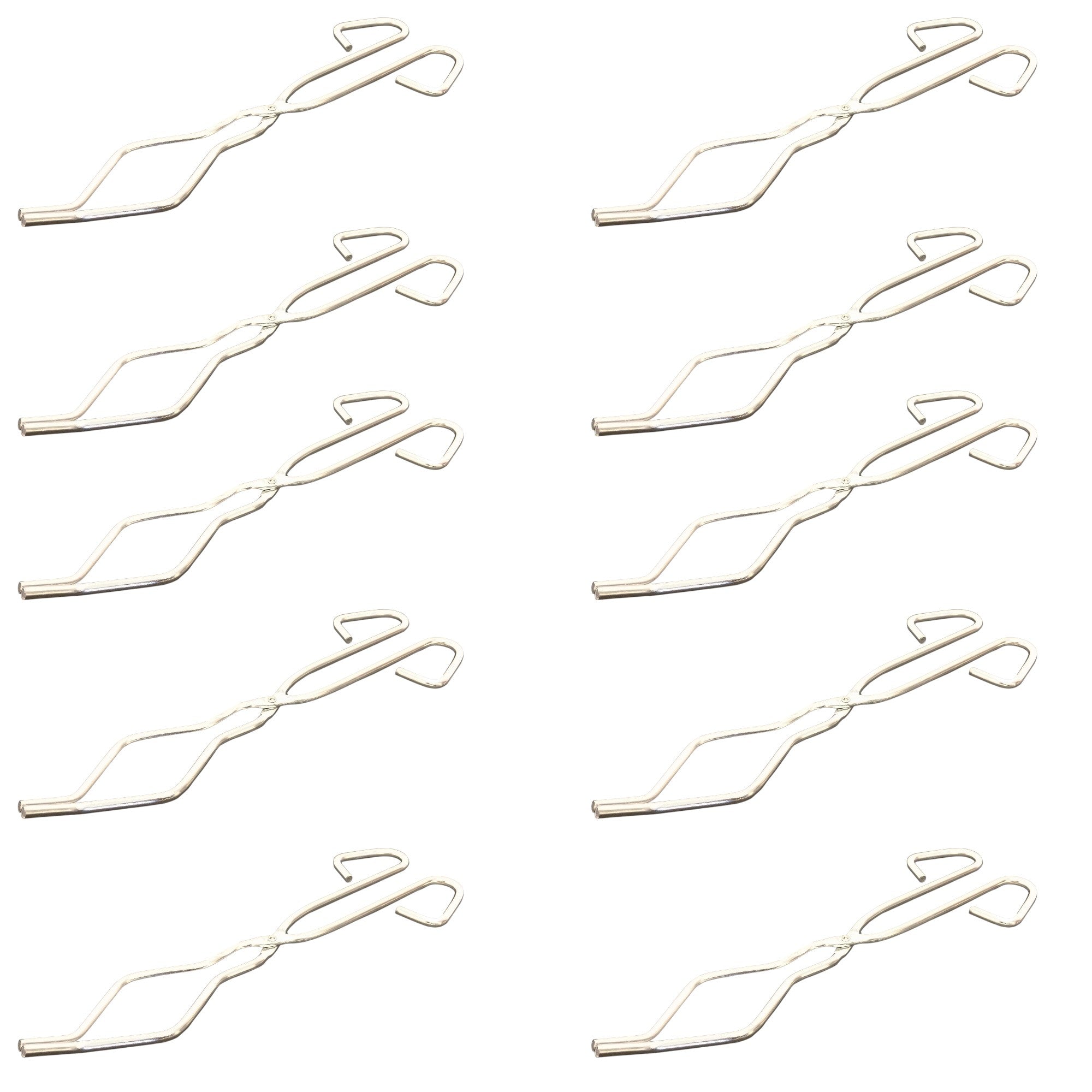 Crucible Tongs, 10 in. Nickel-Plated Steel, Pack of 10 by Go Science Crazy
