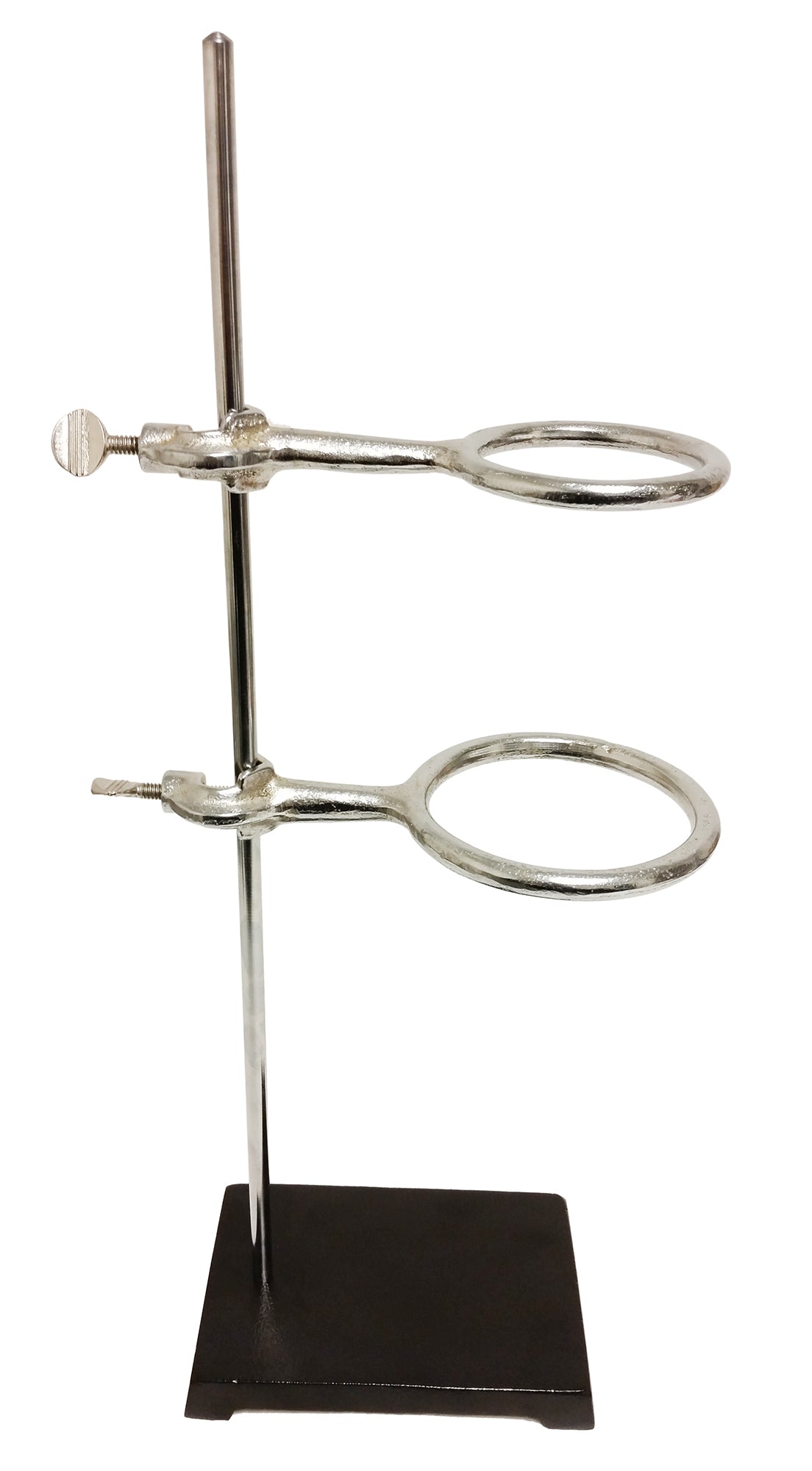 Support Stand, Steel Base 4x6 with 18" Rod and Steel Rings Size 3" and 4"