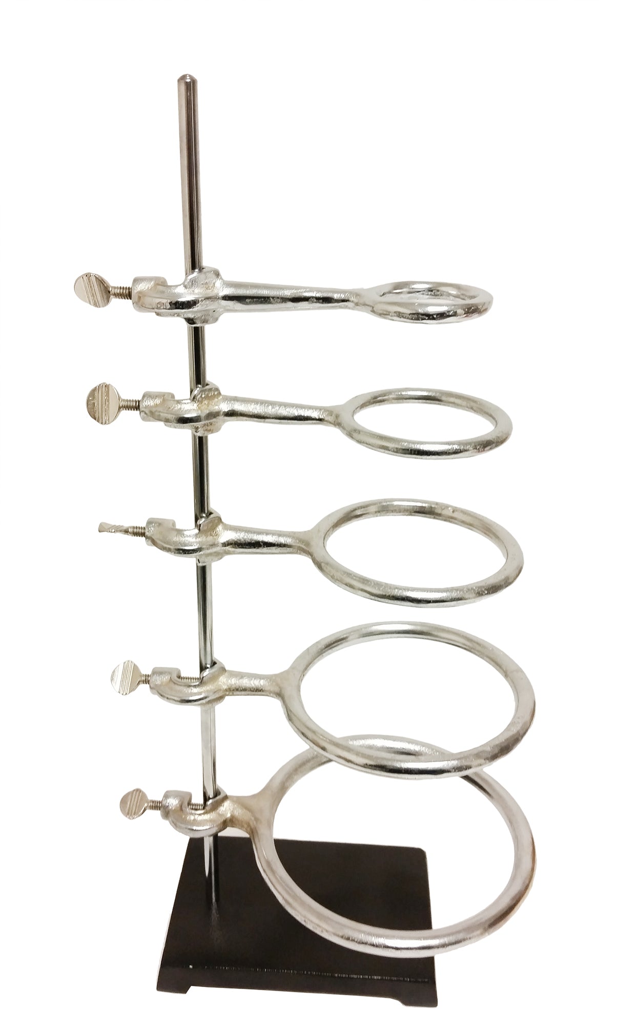 Support Stand with Stamped Steel Base and Five Support Rings by Go Science Crazy