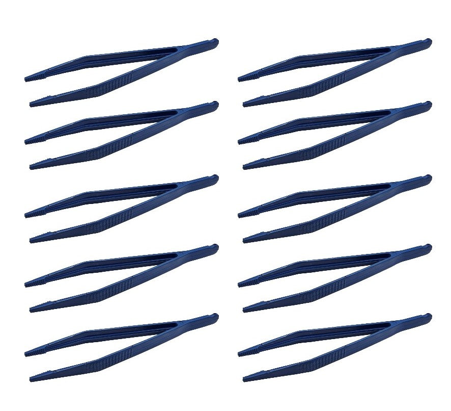 Forceps, Plastic, Blunt Tip, 153mm, Pack of 10