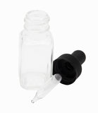 GSC International 406-2-DZ Bottle Flint Glass French Square 1/2 ounce with dropper assembly. Pack of 12.