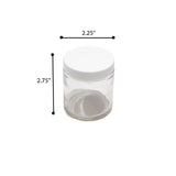 Specimen Jar, Flint Glass, 4oz capacity with 58/400 neck and foam lined cap.  Pack 12.