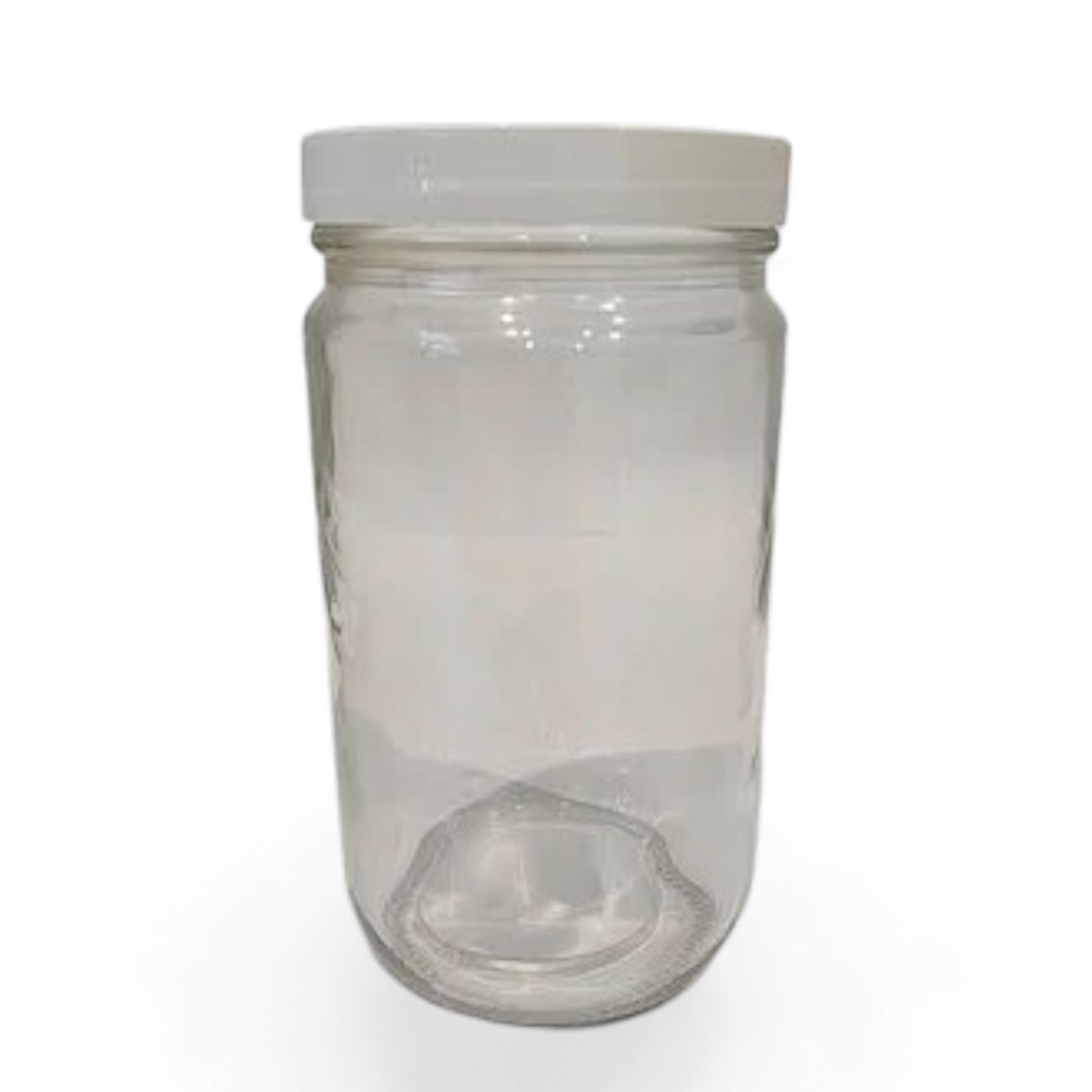 Jar, Specimen Flint Glass, Wide Mouth, 32oz capacity with 89/400 neck and foam lined cap.