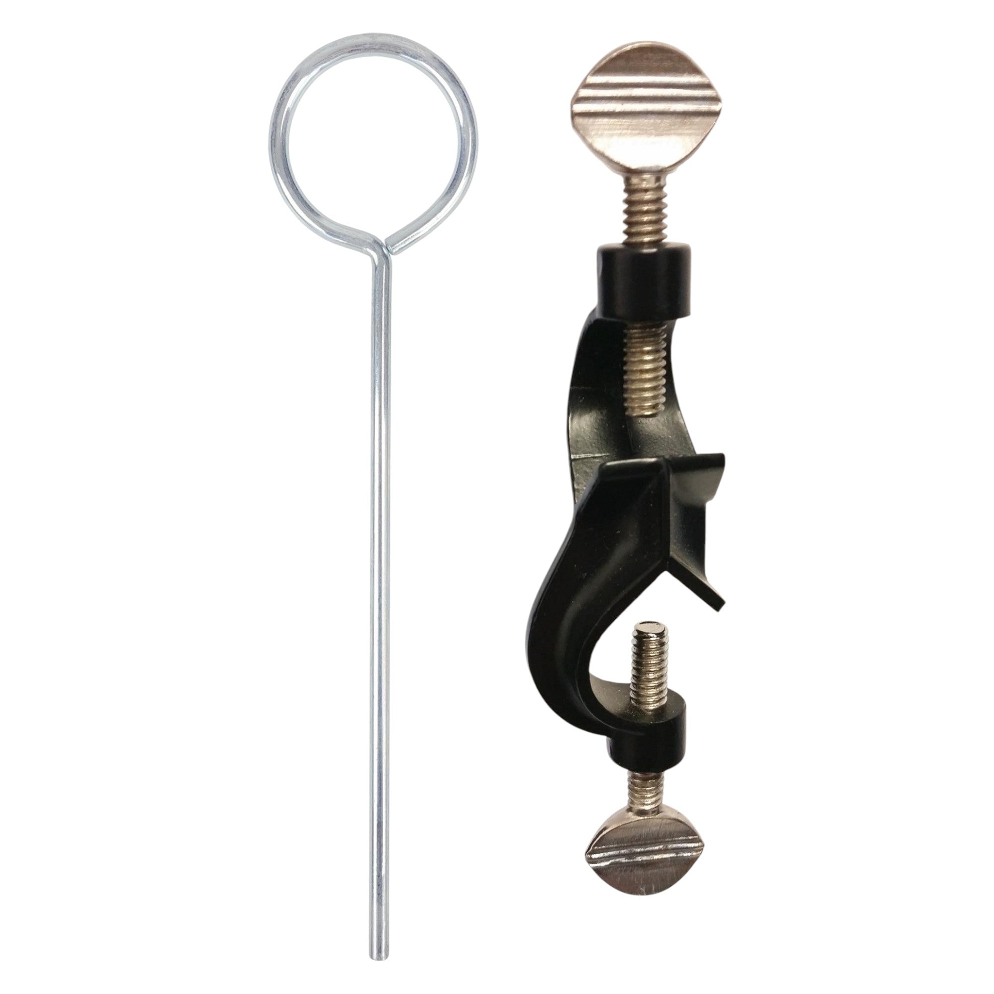 4112-4CH39-KT : Support Ring 4" with Boss Head Clamp – Lab Stand Ring and Right-Angle Clamp Kit for Retort Stand, Labware Support, Classroom Science Equipment