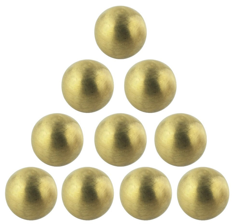Physics Ball, Brass, 25 mm (1 in.), Solid, Pack of 10