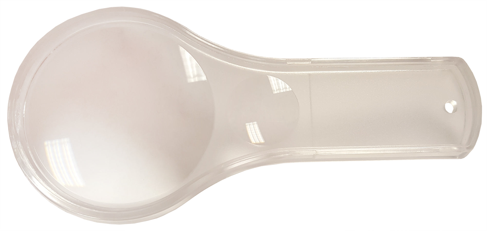Magnifier Plastic Construction with Dual Lenses 40mm 3X and 15mm 5X magnification.