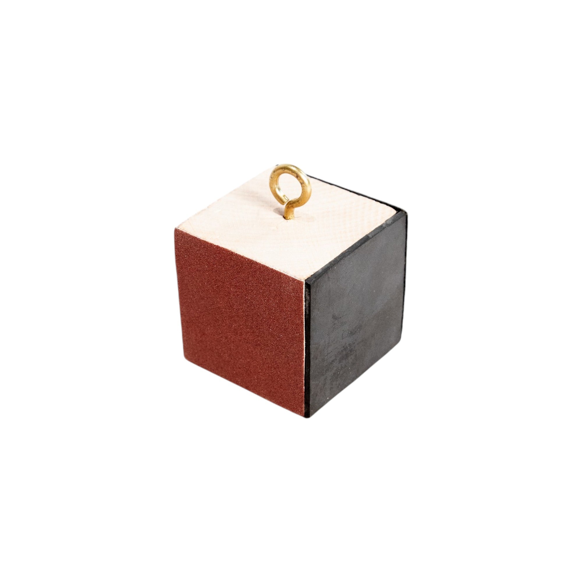 Friction Block Wood 5cm square with hook, with four different materials