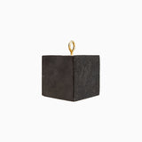 Friction Block Wood 5cm square with hook.  With four materials; felt, sandpaper, rubber, and wood.