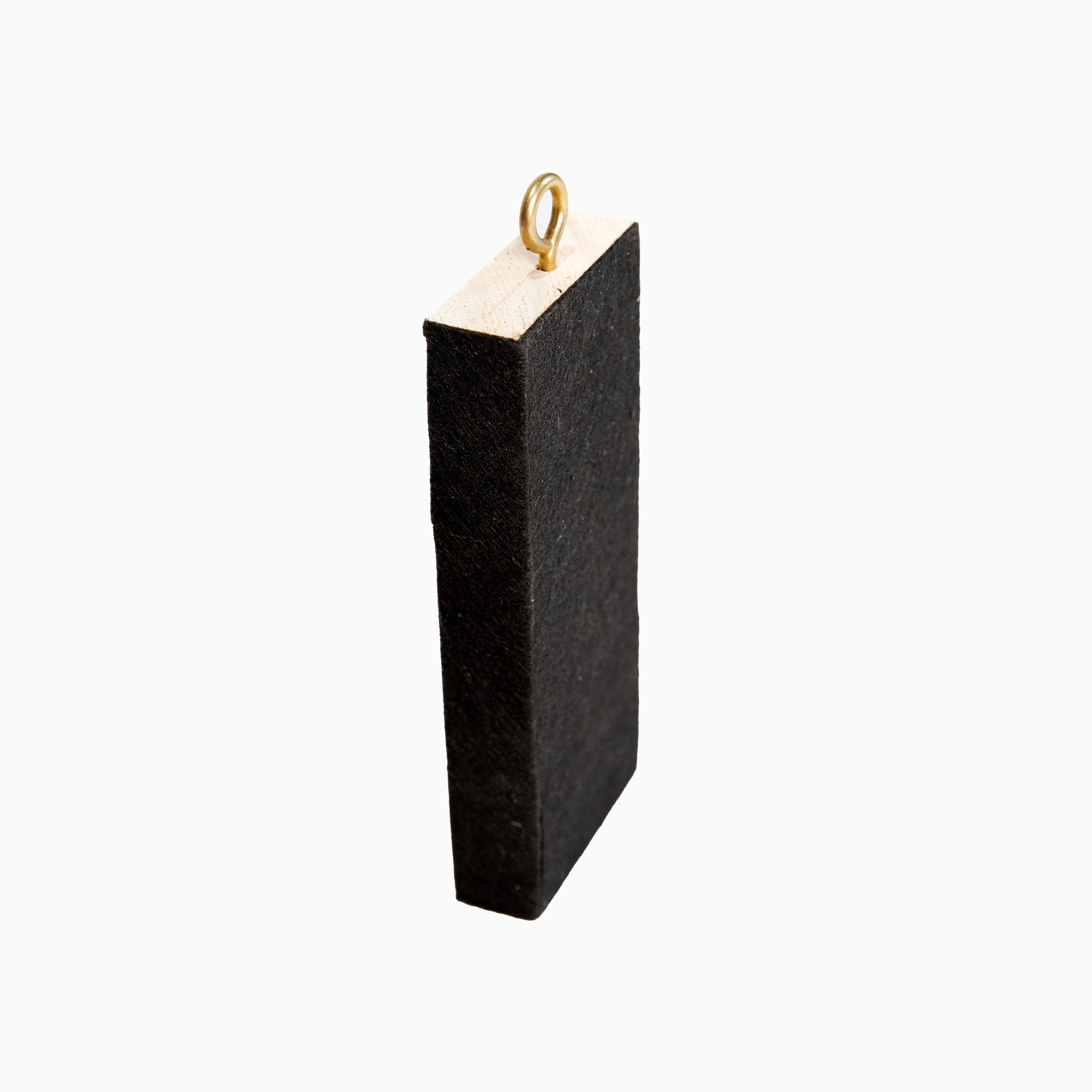 Friction Block Wood Size 5" x 2" x 3/4" with hook.  With felt and wood surfaces.