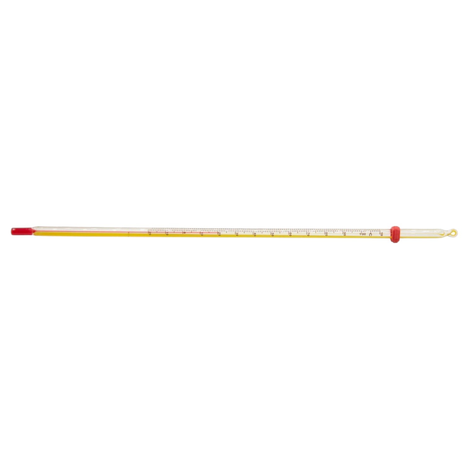 Thermometer, Double Scale, -20 to 110C, 0 to 230F, Yellow Back, Pack of 10