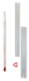 GSC International Glass Thermometer Laboratory Red Alcohol Filled, Graduated -10 to 110C, White Back, Partial Immersion.  Pack 10.