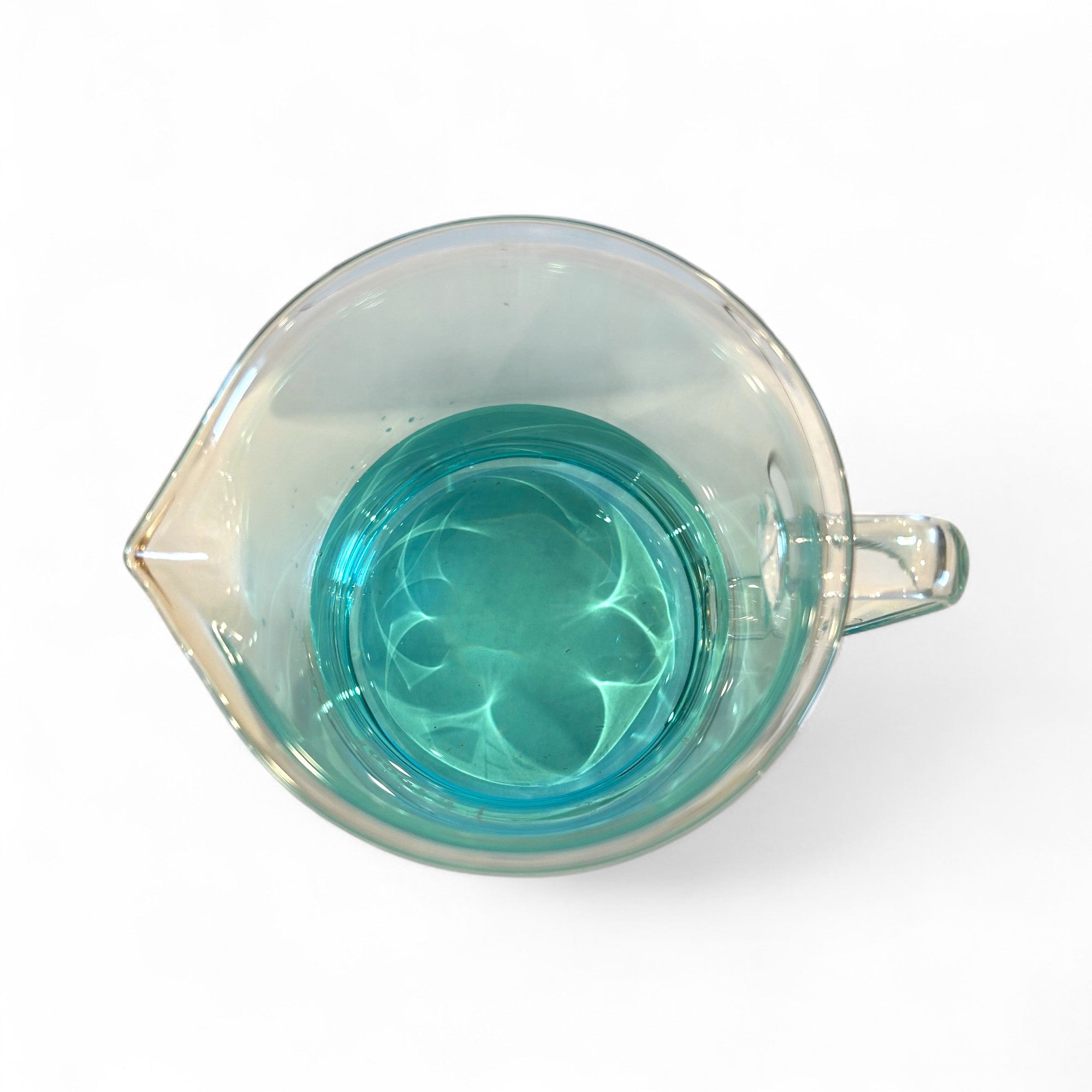 Beaker Mug 1000ml with Handle and Pour Spout Borosilicate Glass.