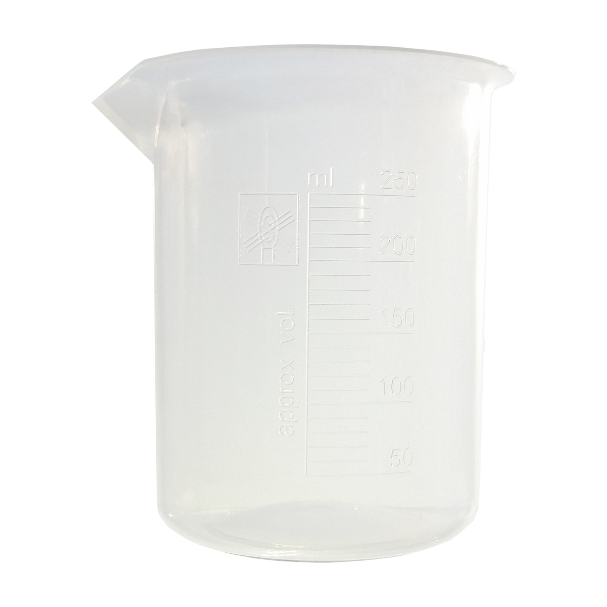 Beaker, Polypropylene 250ml, Case of 72 by Go Science Crazy