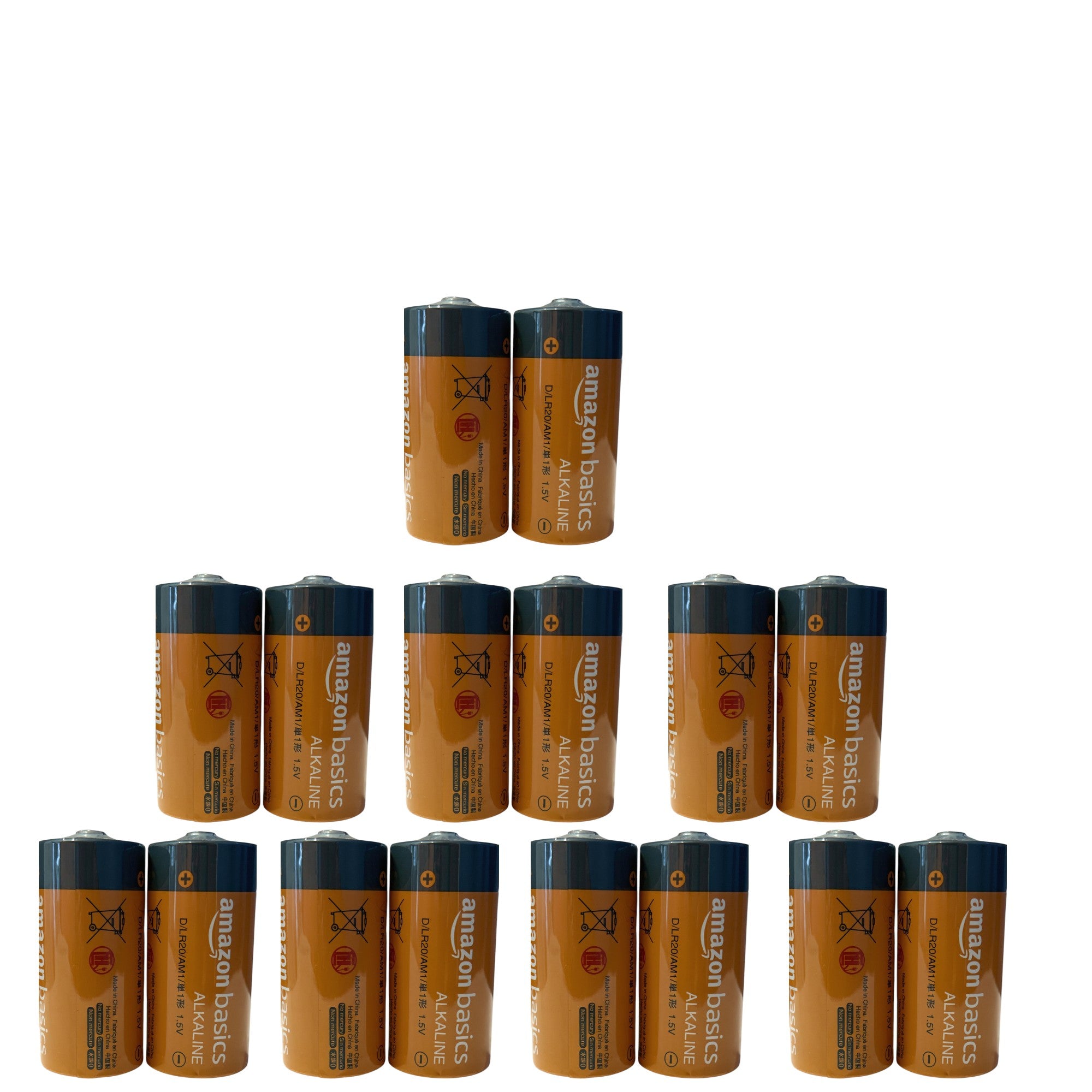 Battery D-Cell. Pack of 16.  For use with PEER Physics CMW Kit.