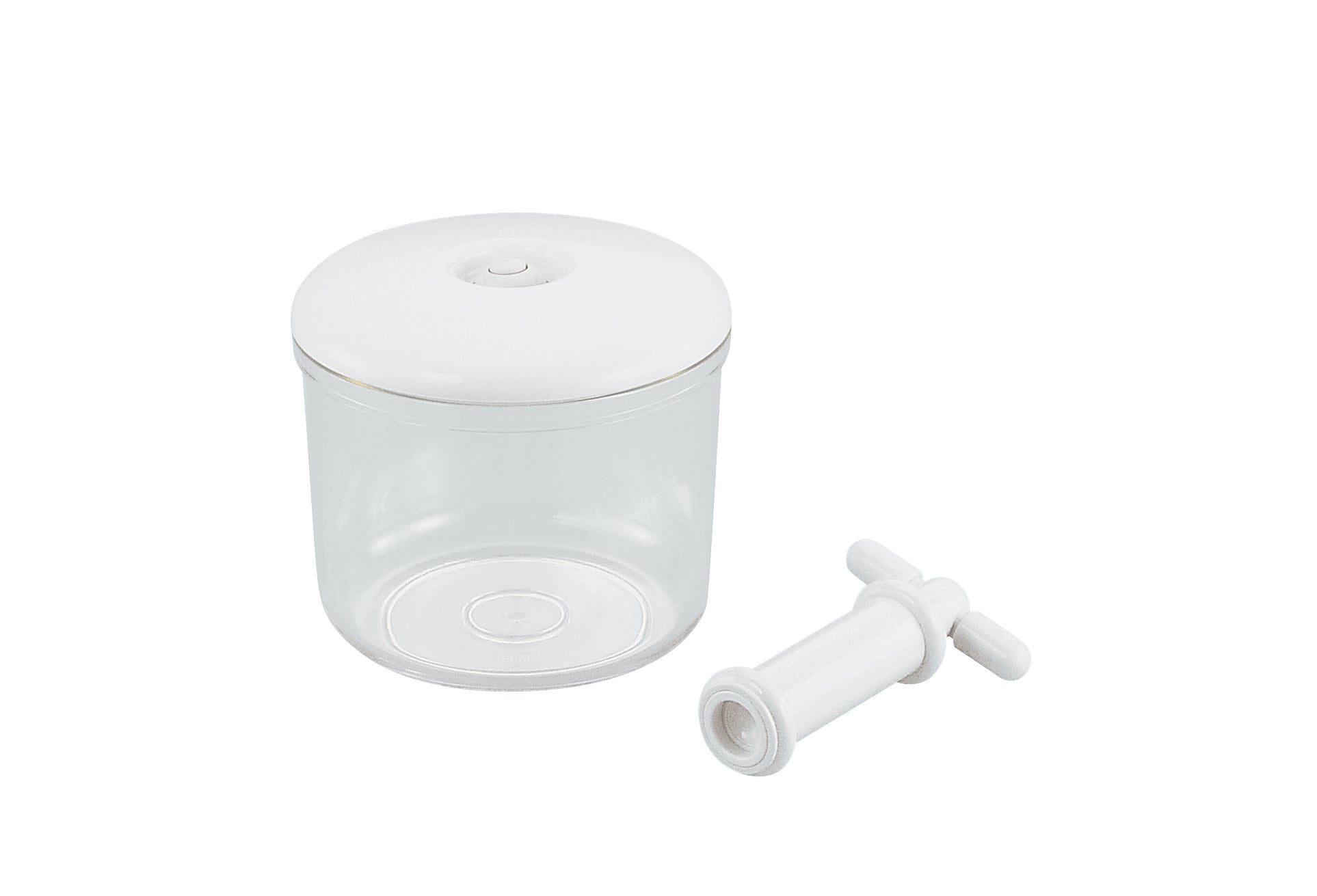 Vacuum Container with Built in Pump and Valve.  Made by Narika Corporation.