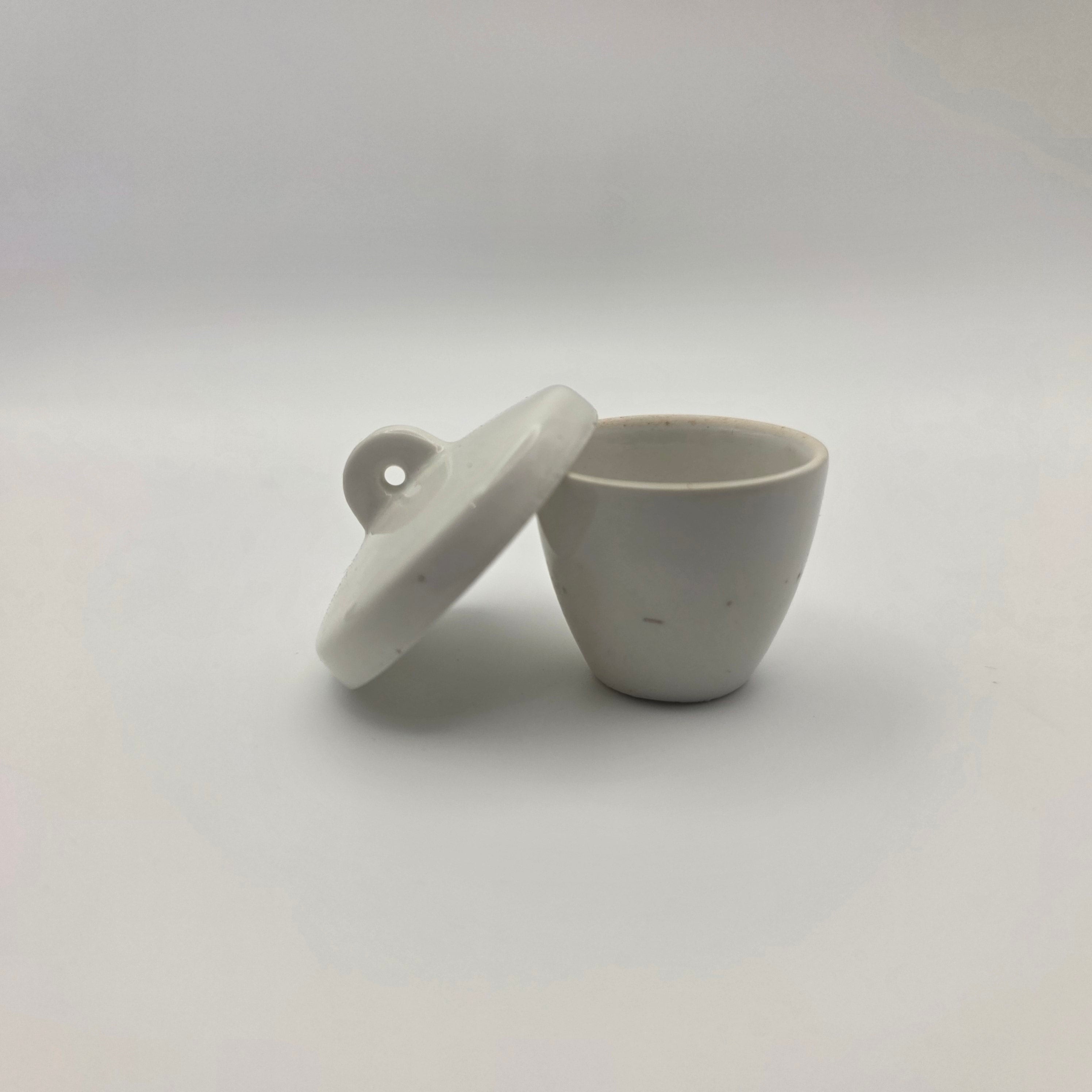 Crucible, Porcelain, High-Form, 10ml, with Lid, Pack of 20
