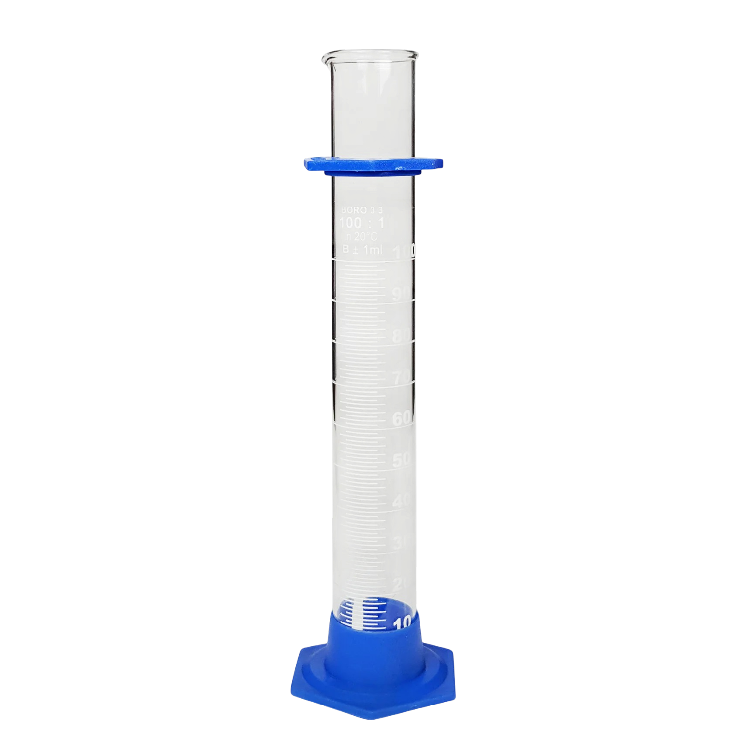 Cylinder, Glass with Bumper Guard, 100ml, Pack of 10