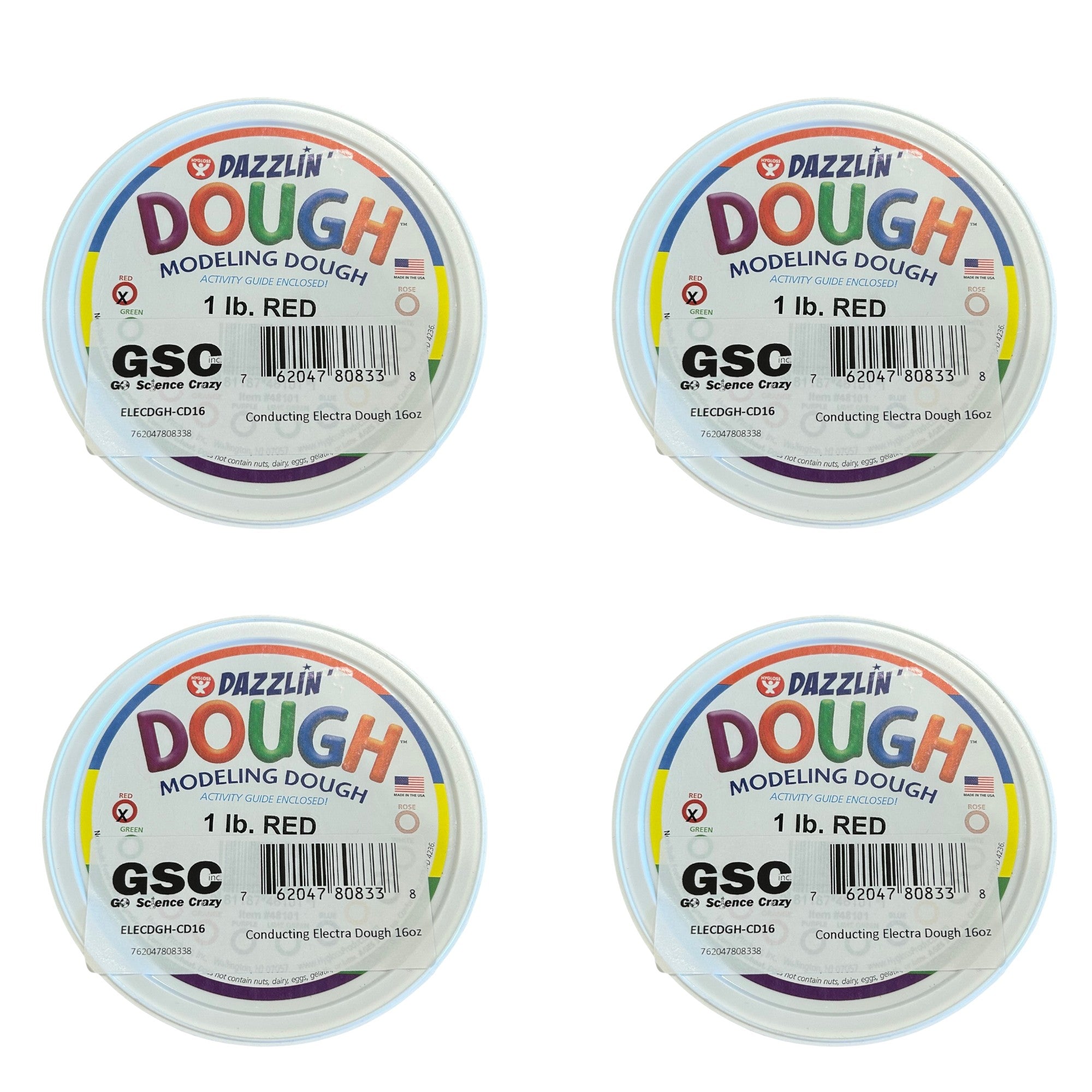 Electra Dough Conducting Material, 16oz. Pack of 4 Tubs.