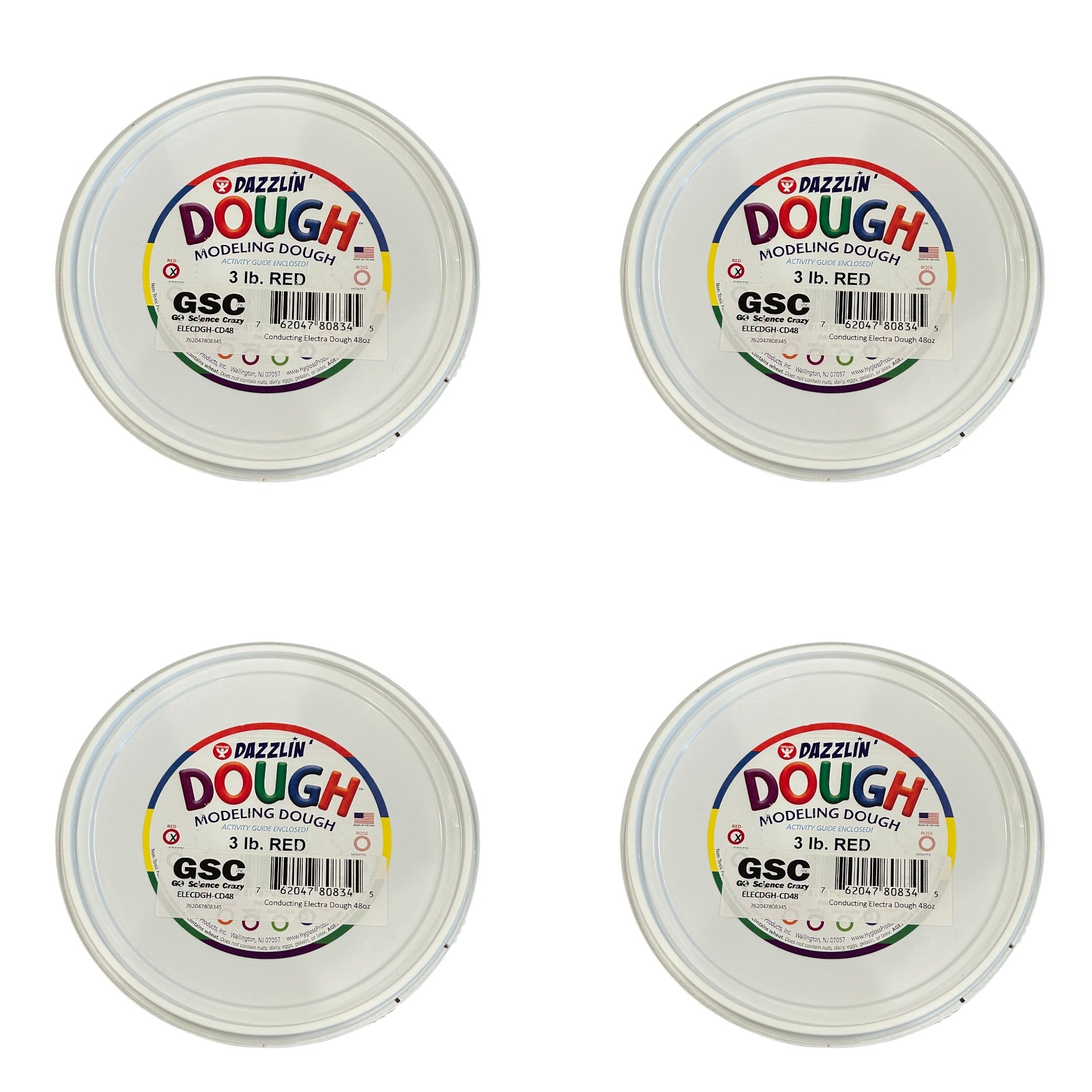 Electra Dough Conducting Material, 48oz per Tub. Pack of 4 Tubs.