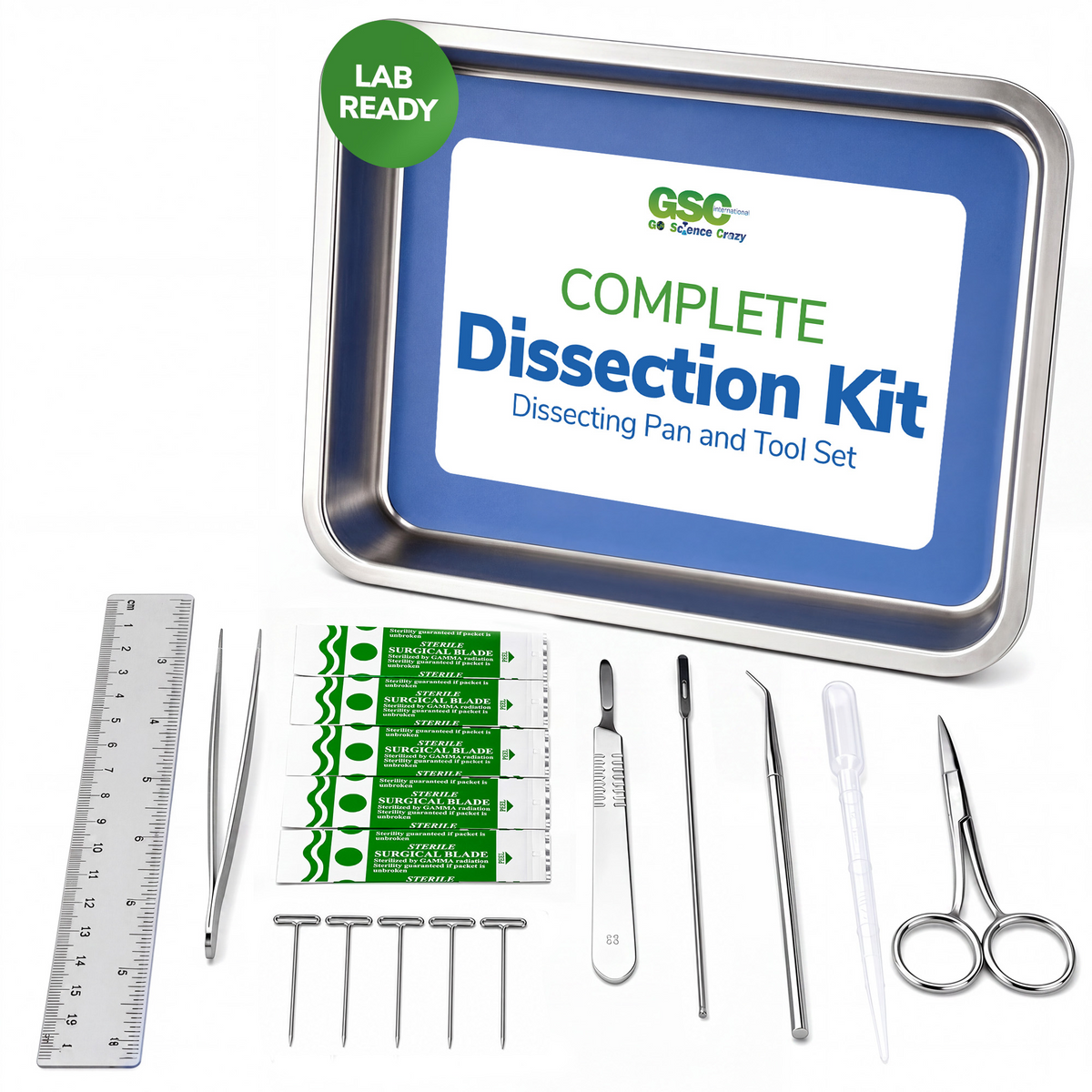 Dissection Kit, Dissecting Pan and Tool Set, 10.5x 7.75 x 1.5 in. Pan