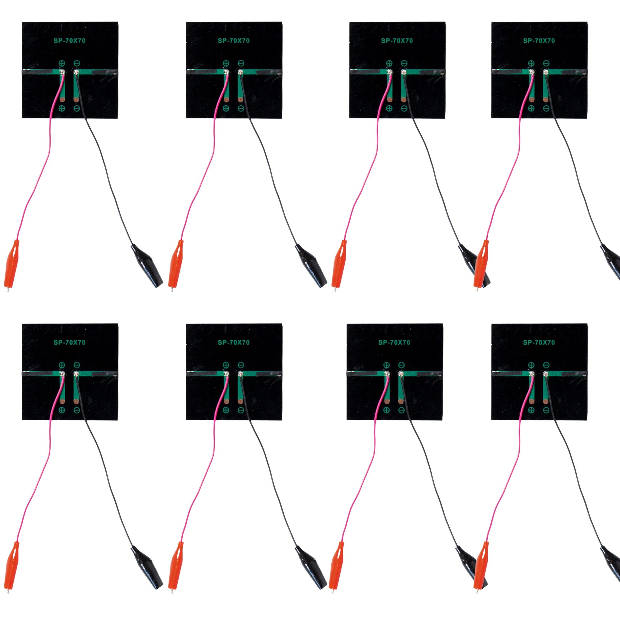 Solar Cell 5 volts, 100mA, 0.54 Watts.  Pack of 8.  Used in PEER Physics CMW Kit.