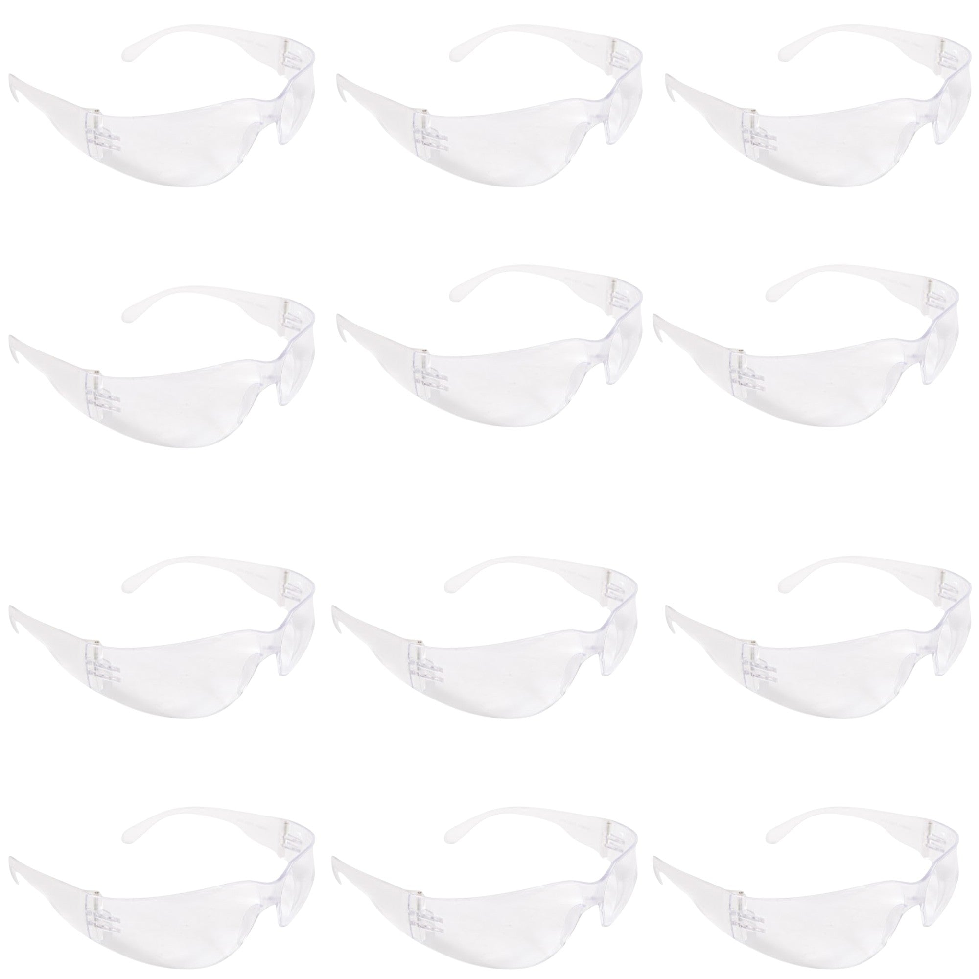 Safety Glasses – High Impact Resistant, UV 385 Protection, Anti-Scratch Clear Lens, Polycarbonate, ANSI Z87.1 CE EN166 10 Pack