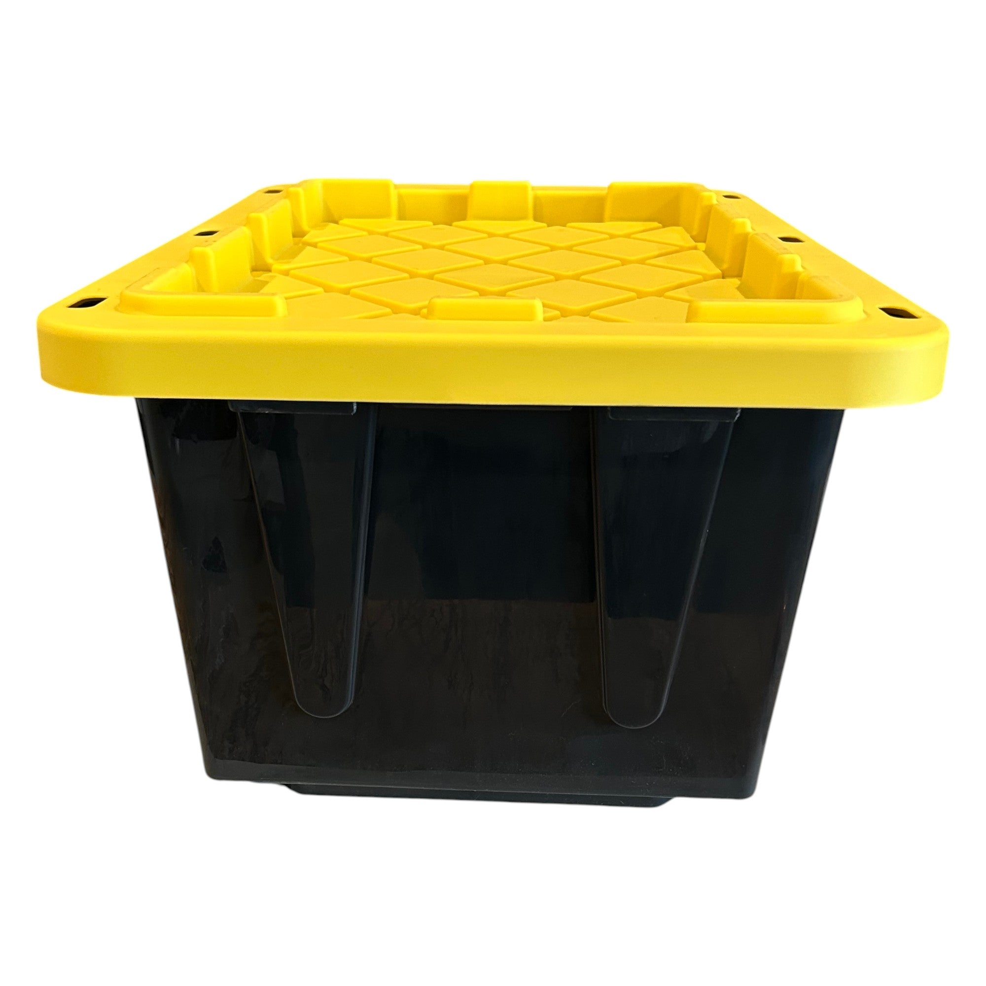 Tote 17 Gallon Size 24.5"L x 16.5"W x 13.5"H.  Black and Yellow.  EACH  For use with PEER Physics CMW Kit