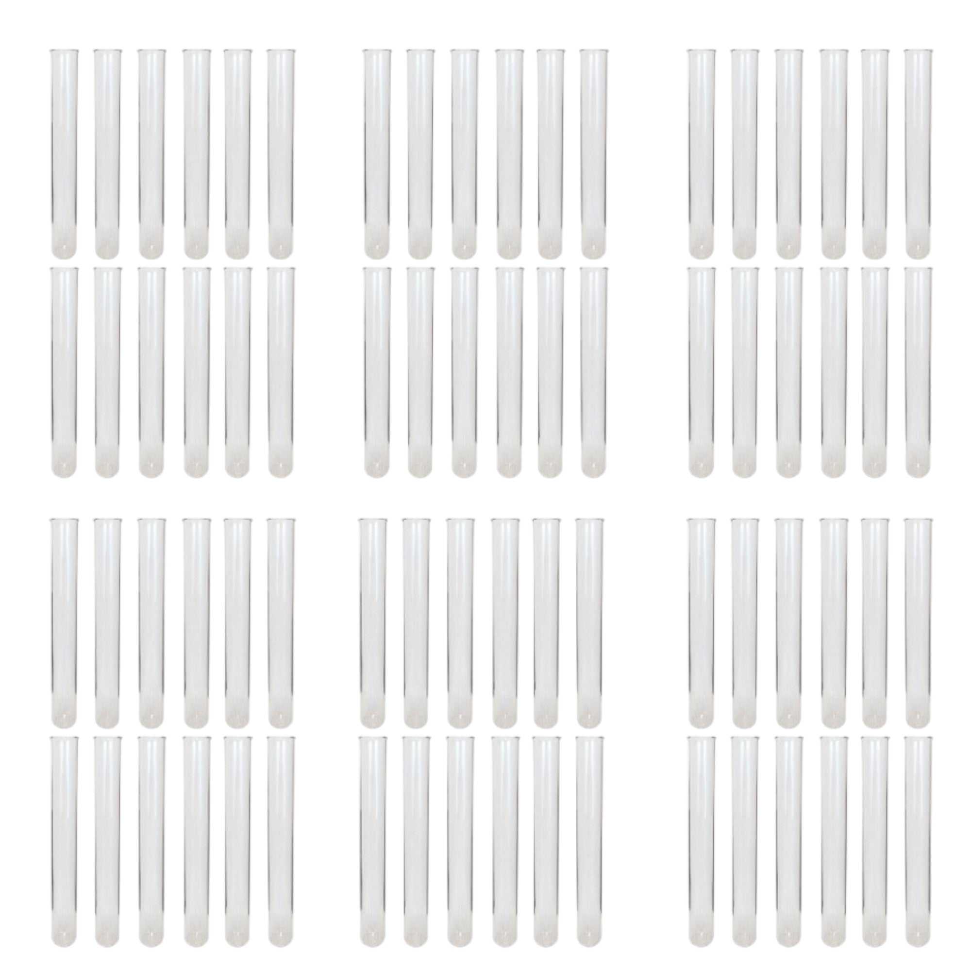 Test Tubes, 18mm Diameter, 150mm Long. Borosilicate Glass. Pack of 72.