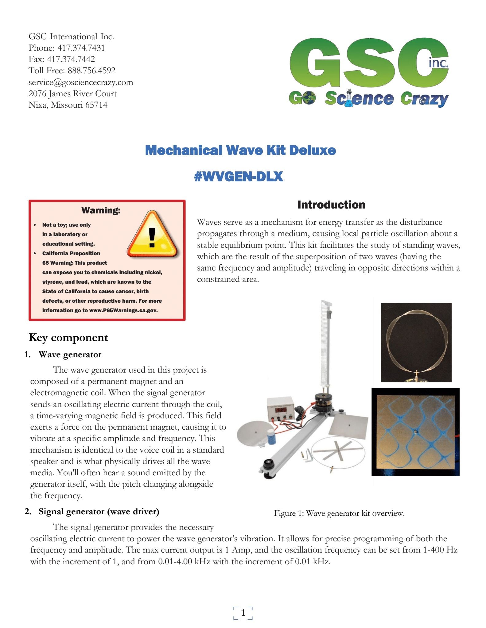 Mechanical Wave Kit