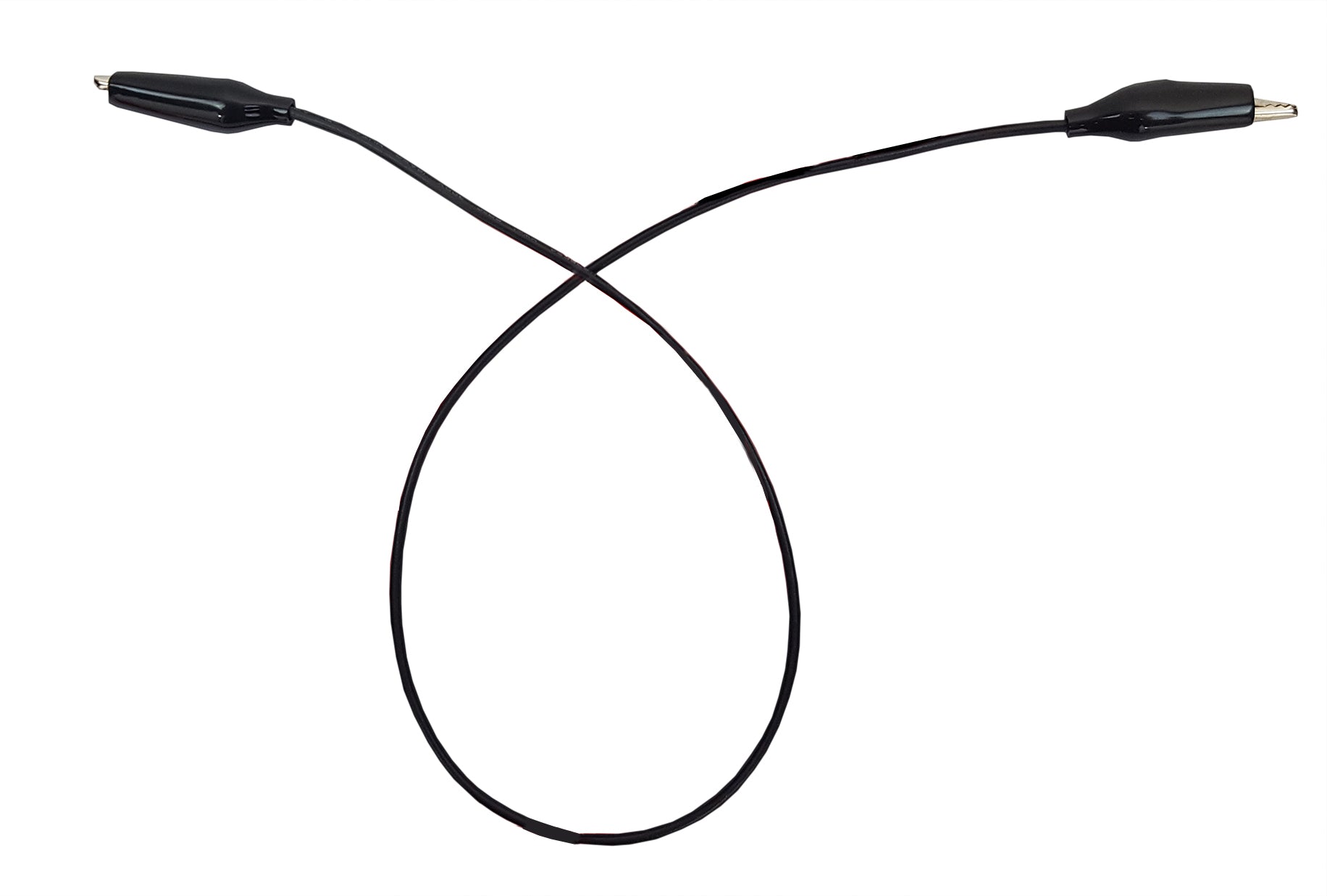 Connector Cords, 12 inches length, Alligator Ends, Insulated 18 gauge Wire. Pack of 10 Cords.