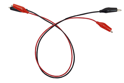 Connector Cord Alligator Clips 12" length. One each red & black per pair.  Pack of 10 pair.