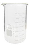 Beaker Griffin Style 4000ml Capacity Borosilicate Glass Graduated. Case of 6.