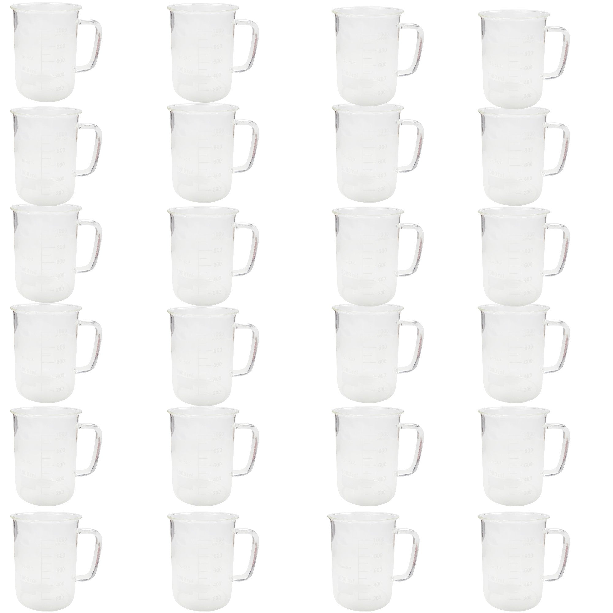 Beaker Mug 1000ml Borosilicate Glass.  Case of 24.