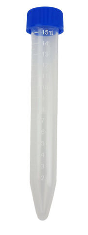 Centrifuge Tubes 15ml capacity. Graduated with Conical Bottom. Pack of 50.