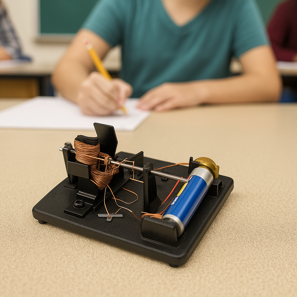 DC Motor Demonstration Kit – Preassembled Electromagnetism Learning Tool for STEM and STEAM Education