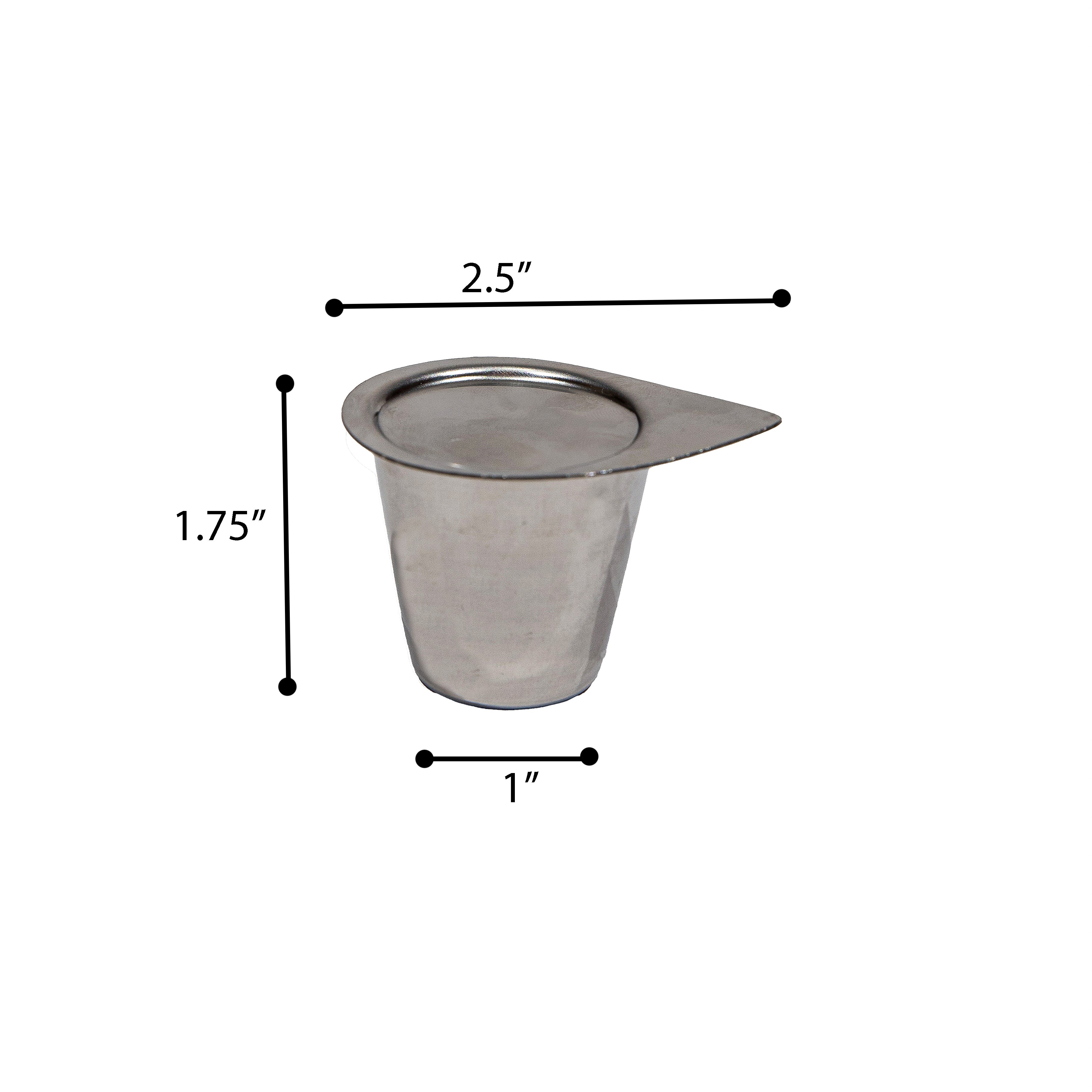Crucibles Stainless Steel with Lids, High-Form, 30ml