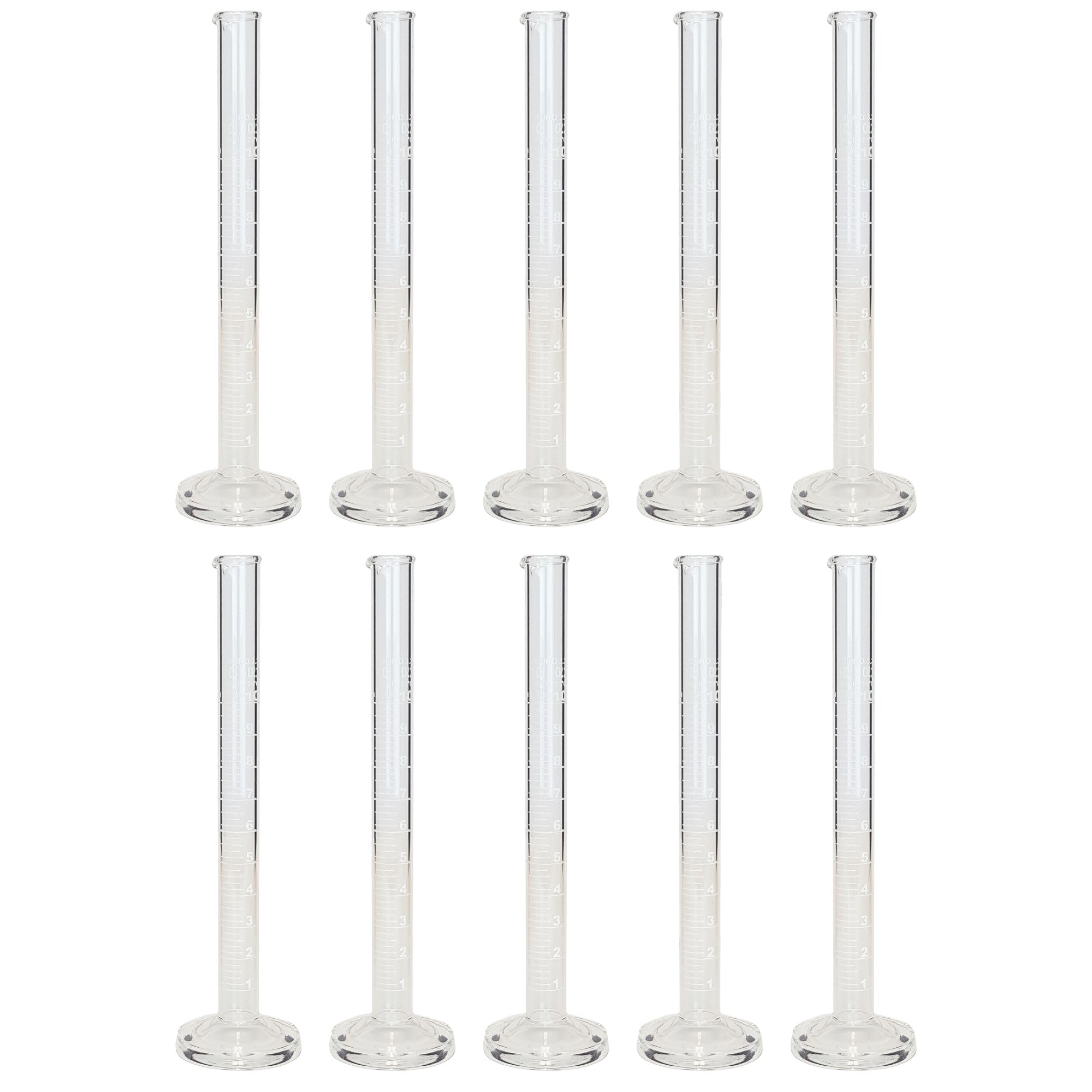 Single-Scale Cylinder, 10ml, Pack of 10 by Go Science Crazy