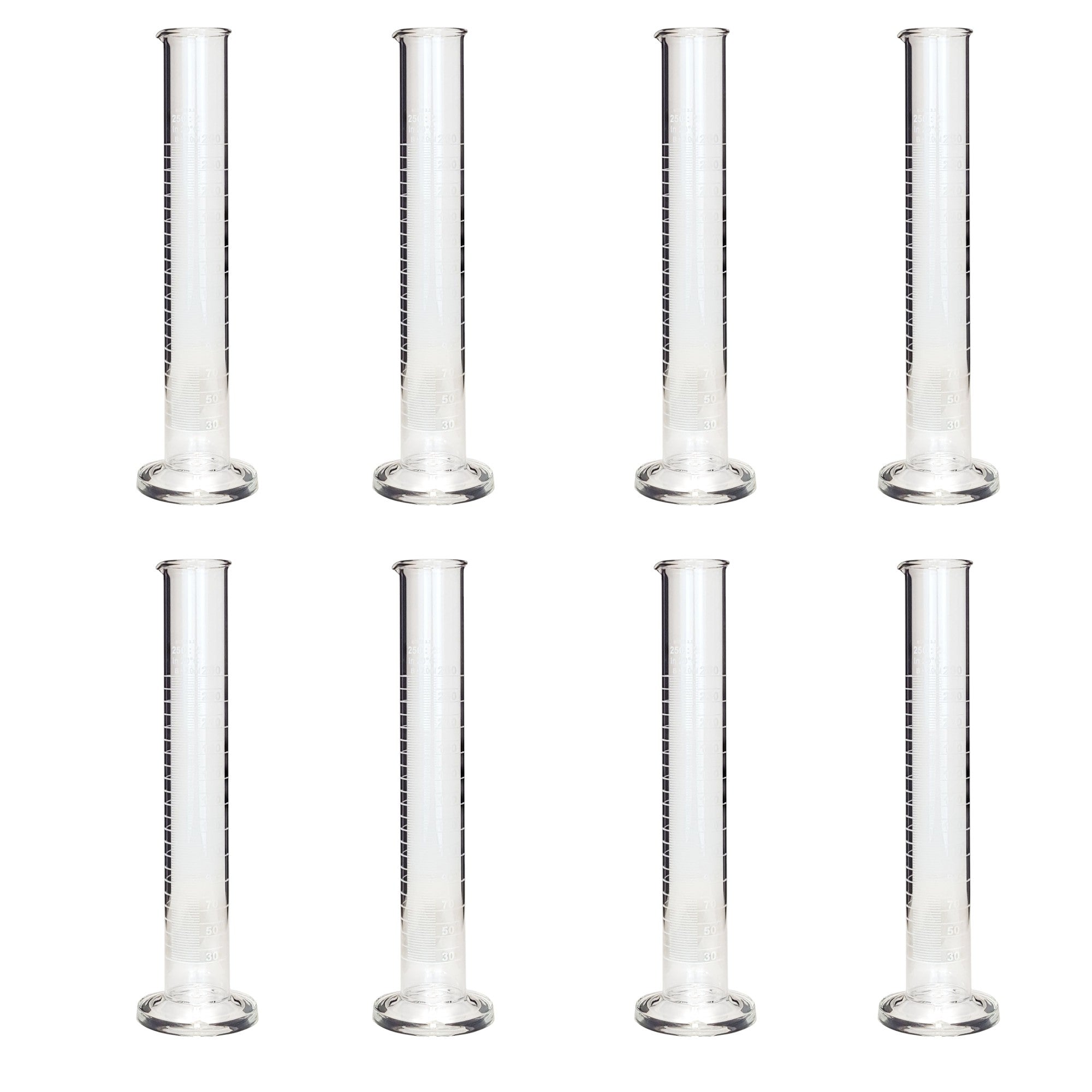 Single-Scale Cylinder, 250ml, Pack of 8 by Go Science Crazy