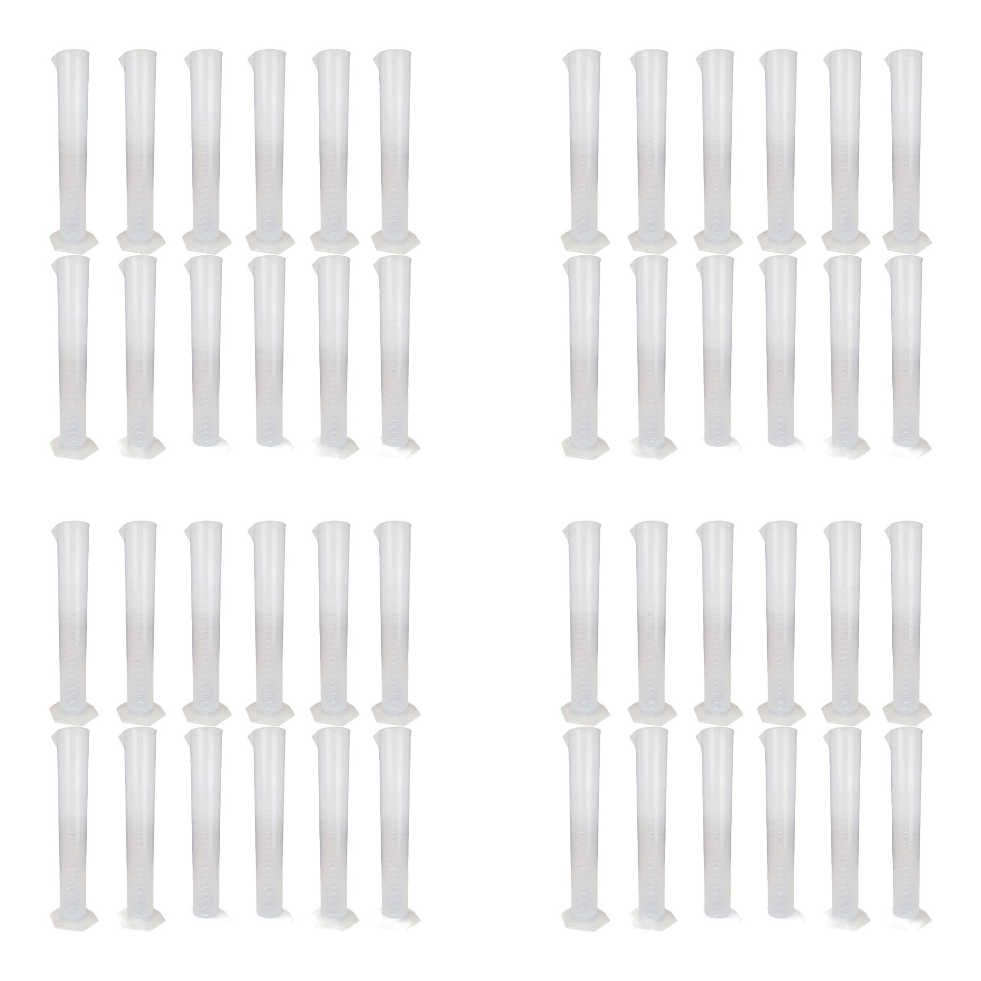 Cylinder - Polypropylene Graduated Cylinder with Hex Base, 500ml Capacity. Case of 48.