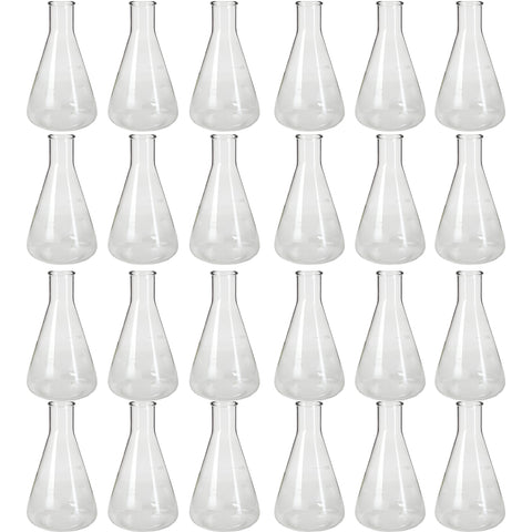 Flask - EF1000-24 Erlenmeyer Flask, Conical Shape, Standard Neck, 1000ml capacity. Made from Borosilicate Glass, that is resistant to thermal shock and a good fit for any laboratory, science classroom, or homeschool.