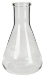 Flask - Erlenmeyer Flask, Conical Shape, Standard Neck, 100ml capacity. Made from Borosilicate Glass, that is resistant to thermal shock and a good fit for any laboratory, science classroom, or homeschool.  Pack of 12.