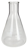 Flask - Erlenmeyer Flask, Conical Shape, Standard Neck, 150ml capacity. Made from Borosilicate Glass, that is resistant to thermal shock and a good fit for any laboratory, science classroom, or homeschool.  Pack of 12.