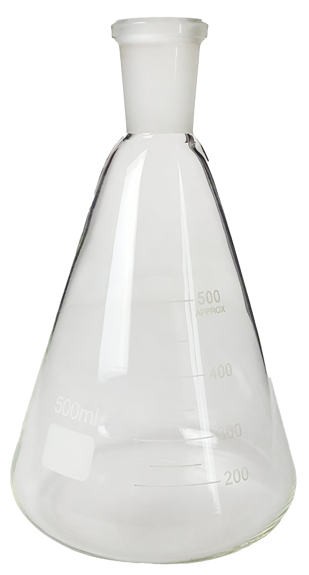 Erlenmeyer Flask, 24/40 Ground Glass Joint, 500ml. Pack of 6.