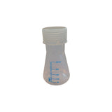 Erlenmeyer Polypropylene 250ml with screw cap and graduations up to 250ml x 50ml. Pack of 10 Erlenmeyer Flasks.