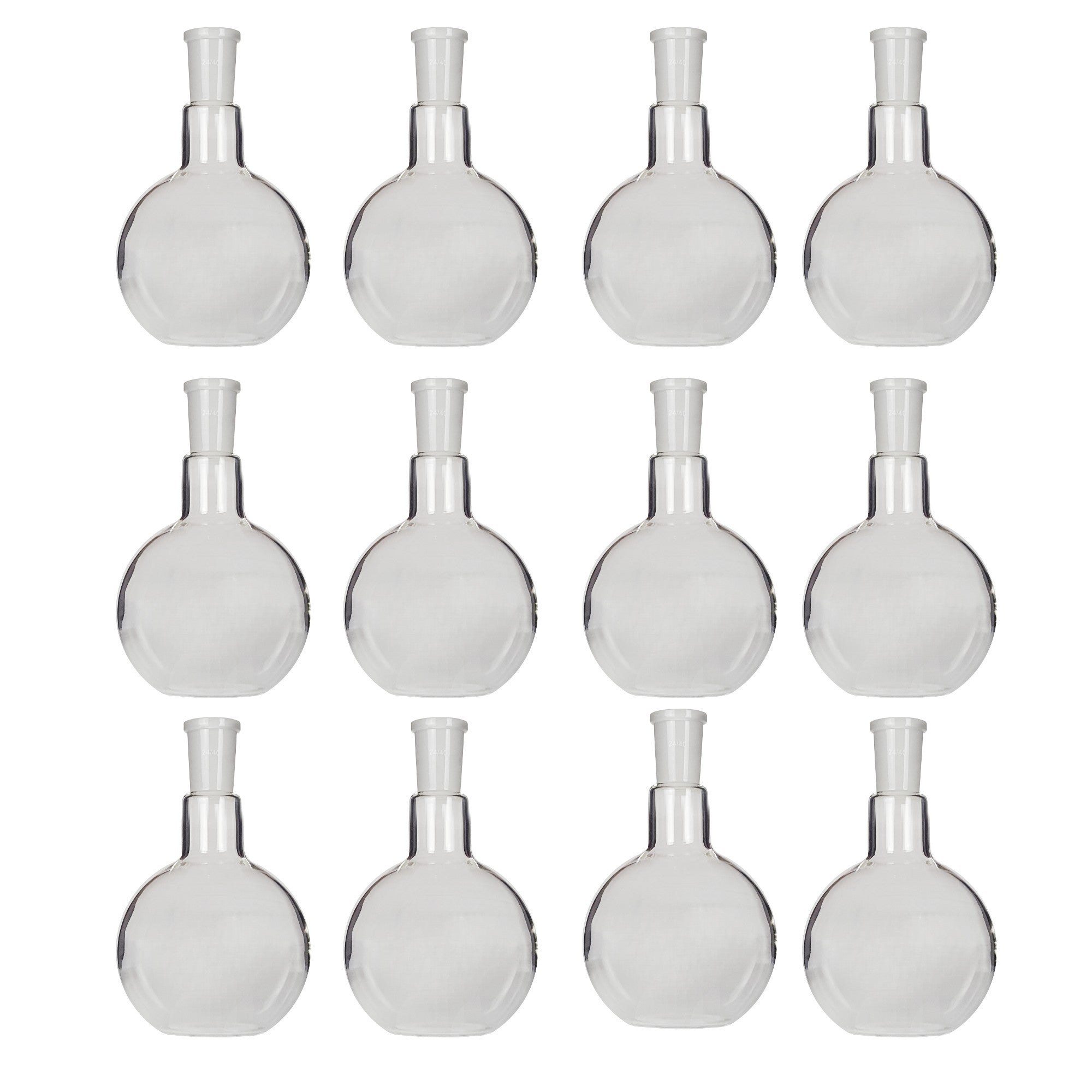 Flat-Bottom Flask, 24/40 Ground Glass Joint, 500ml, Pack of 12 by Go Science Crazy