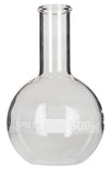 Flask Flat-Bottom Florence Boiling Flask, Standard Neck, 500ml capacity. Made from Borosilicate Glass. A good fit for any laboratory, science classroom, or homeschool.  Case of 36 flasks..