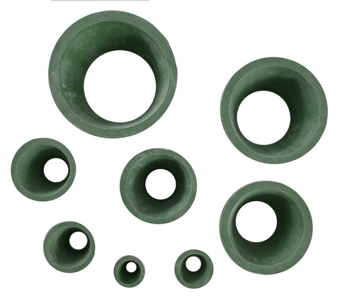 GSC International FNADPT-SET  Filter Adapter Set of 8 Pieces for Supporting Funnels. Made of Flexible, Tapered Rubber.