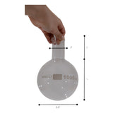 Flask, Round-Bottom Florence Boiling Flask, Standard Neck, 1000ml capacity. Made from Borosilicate Glass. A good fit for any laboratory, science classroom, or homeschool.